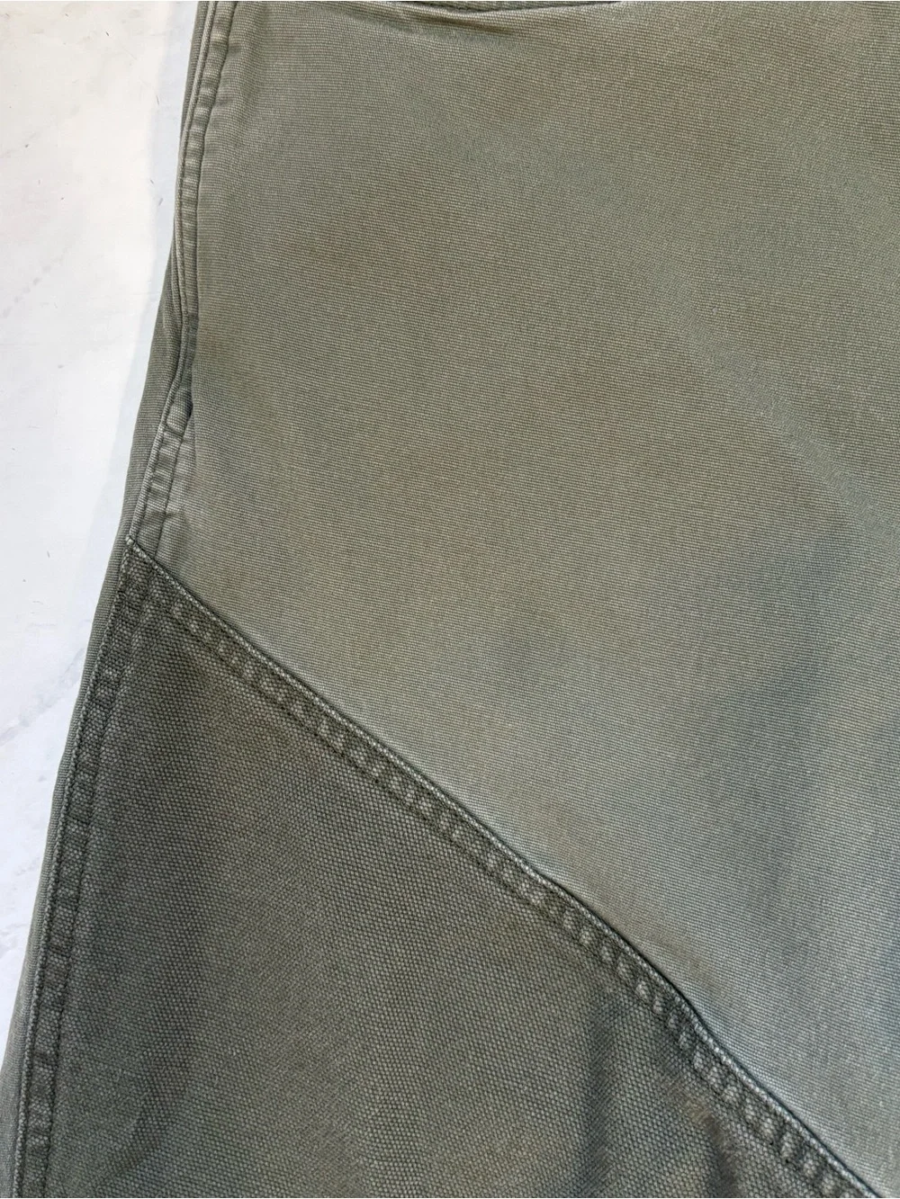 Duluth Trading Co Size 38 Green Flex Fire Hose Canvas Patchwork Jeans Workwear